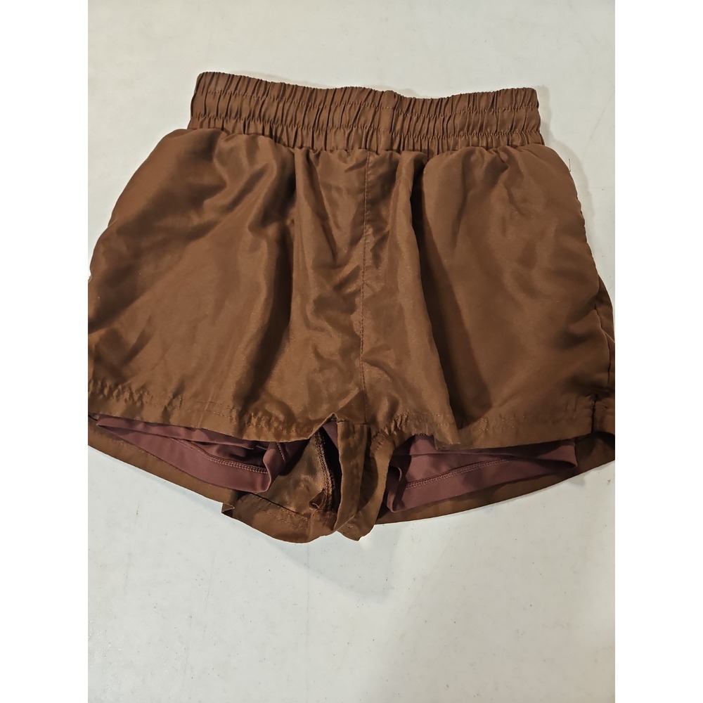 WILO The Label Womens Active Shorts Brown Size Small Lined Running Shorts(1811